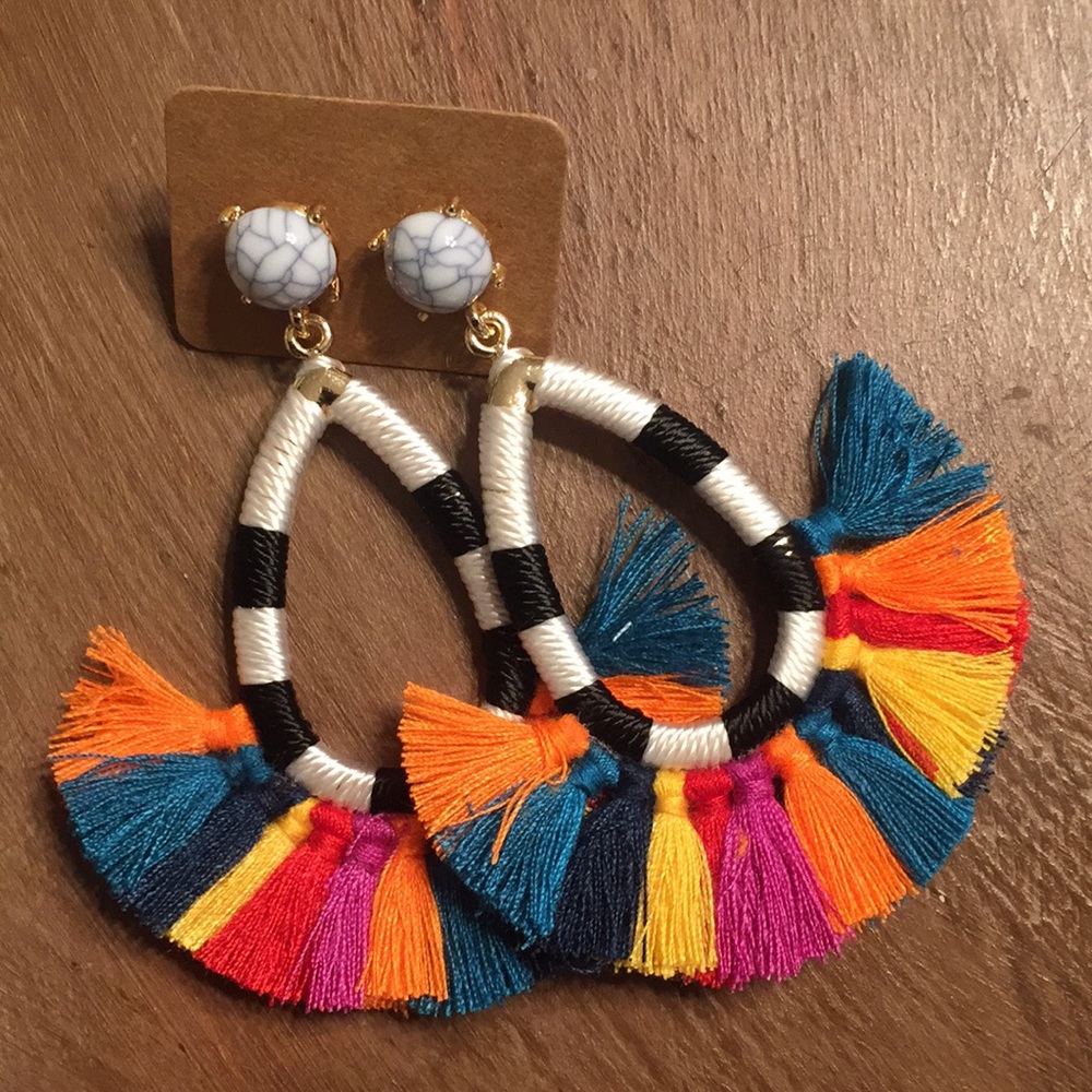 Fashionable Multi Colored BaubleBar Style Earrings
